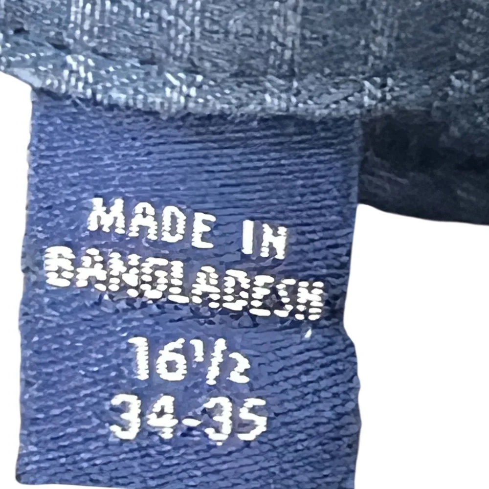 Kenneth Cole Reaction Men’s Blue Slim Fit Long Sleeve Button-Down Shirt Sz 16.5 - Picture 4 of 6